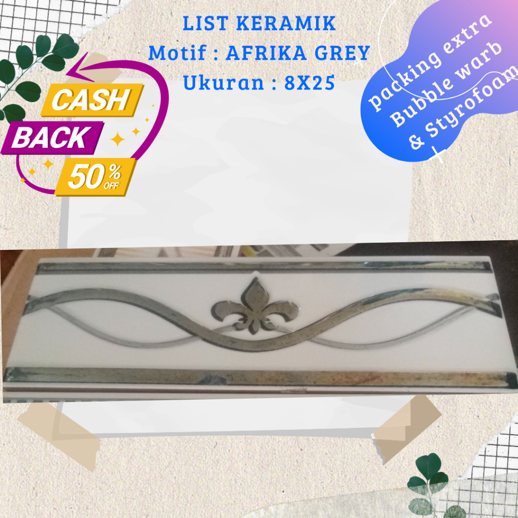 list keramik timbul minimalis motif afrika black ukuran 8x25 / list keramik dinding murah / list pla