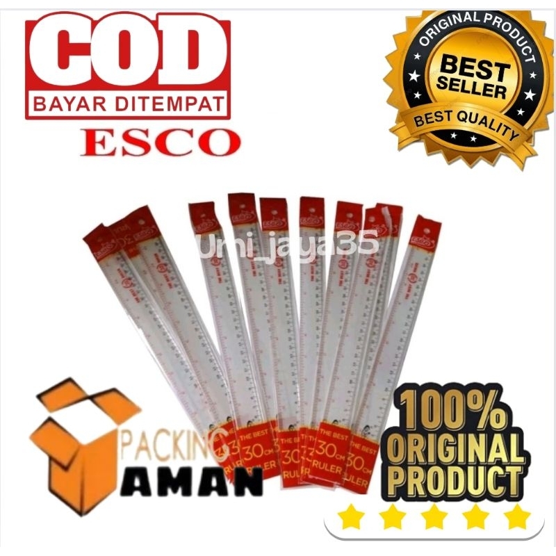 

(BISA COD) PROMO PENGGARIS ESCO PLASTIK 30 CM/ PAK ISI 12 PCS