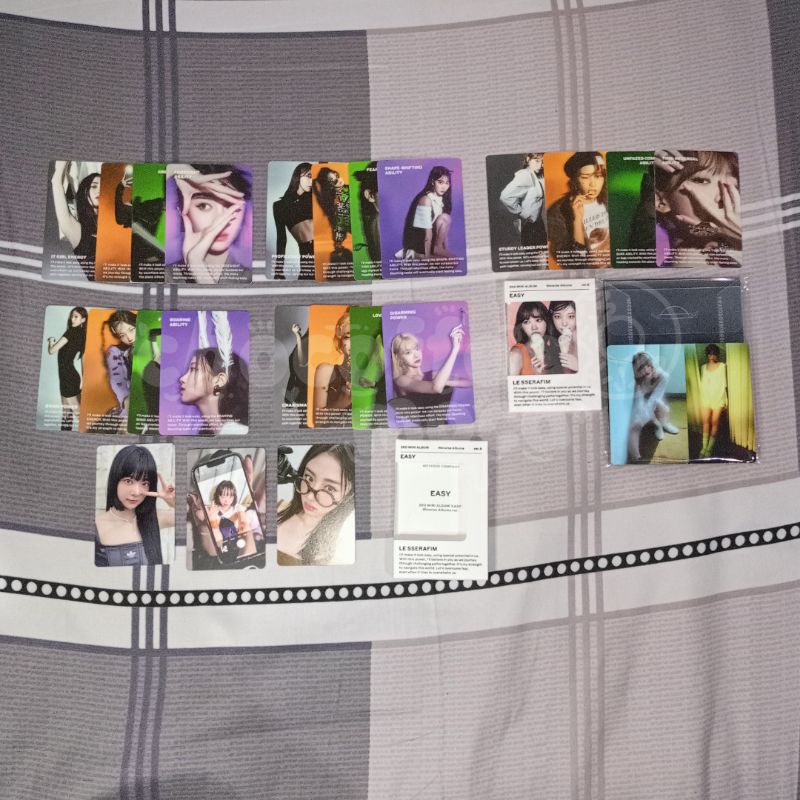 [READY] PC OFFICIAL PHOTOCARD LE SSERAFIM SHARING EASY WEVERSE A VER. PHOTOCARD SAKURA CHAEWON KAZUH