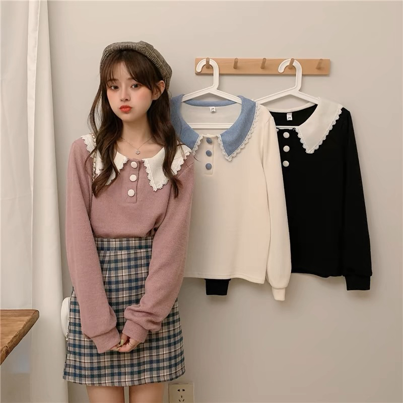 ATASAN RAJUT WANITA (Rajut sweater) Sweater Rajut Wanita Jaket Import Wanita Lengan Panjang
