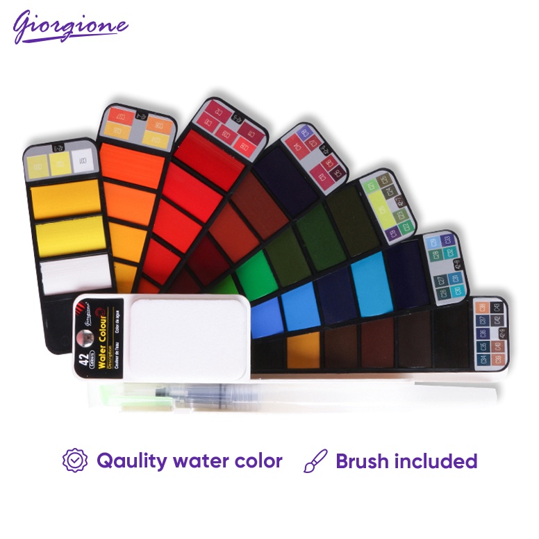 

KODE G83T Giorgione Solid Watercolor Paint Set Cat Air Padat 18253342 Warnas GSC