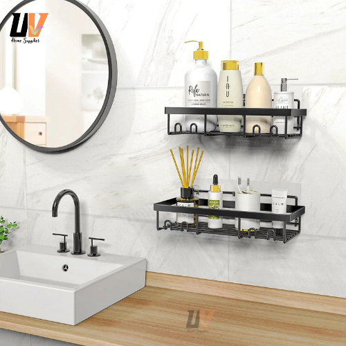 UV Rak persegi Kamar Mandi Tempel DInding Tanpa Bor / Rak Persegi Gantung Tempel Dinding Kamar Mandi