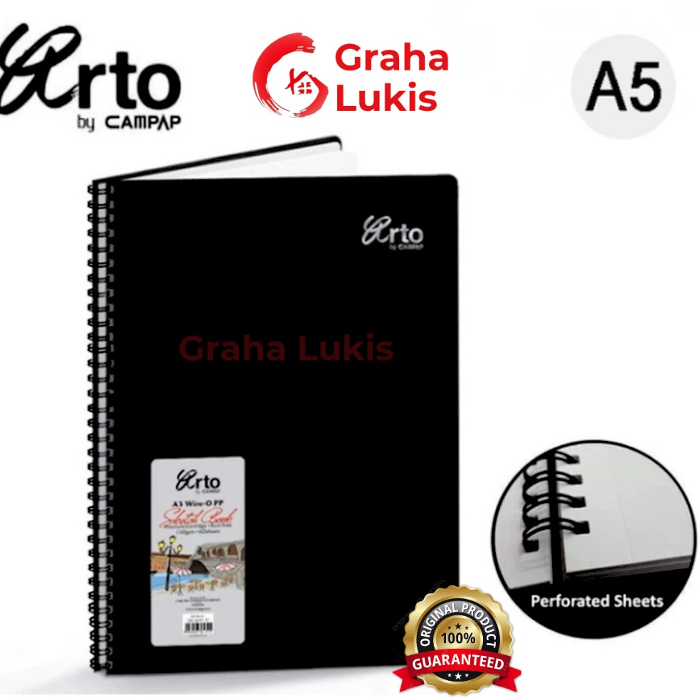

KODE B56T Arto Sketch Book A5 Wire O PP Cover