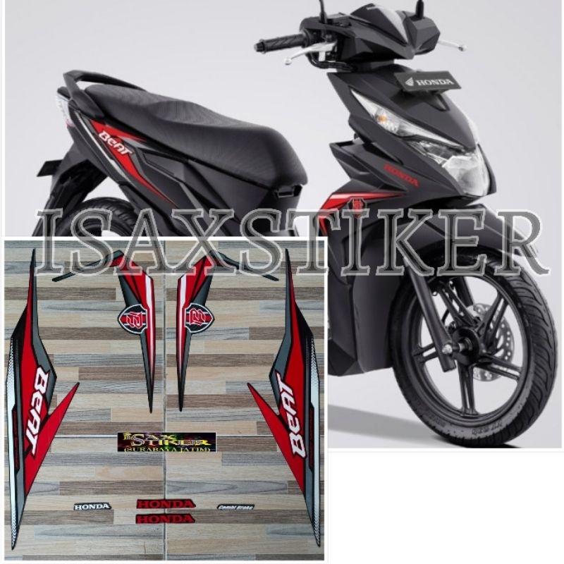 striping original Honda beat hitam black tahun 2019