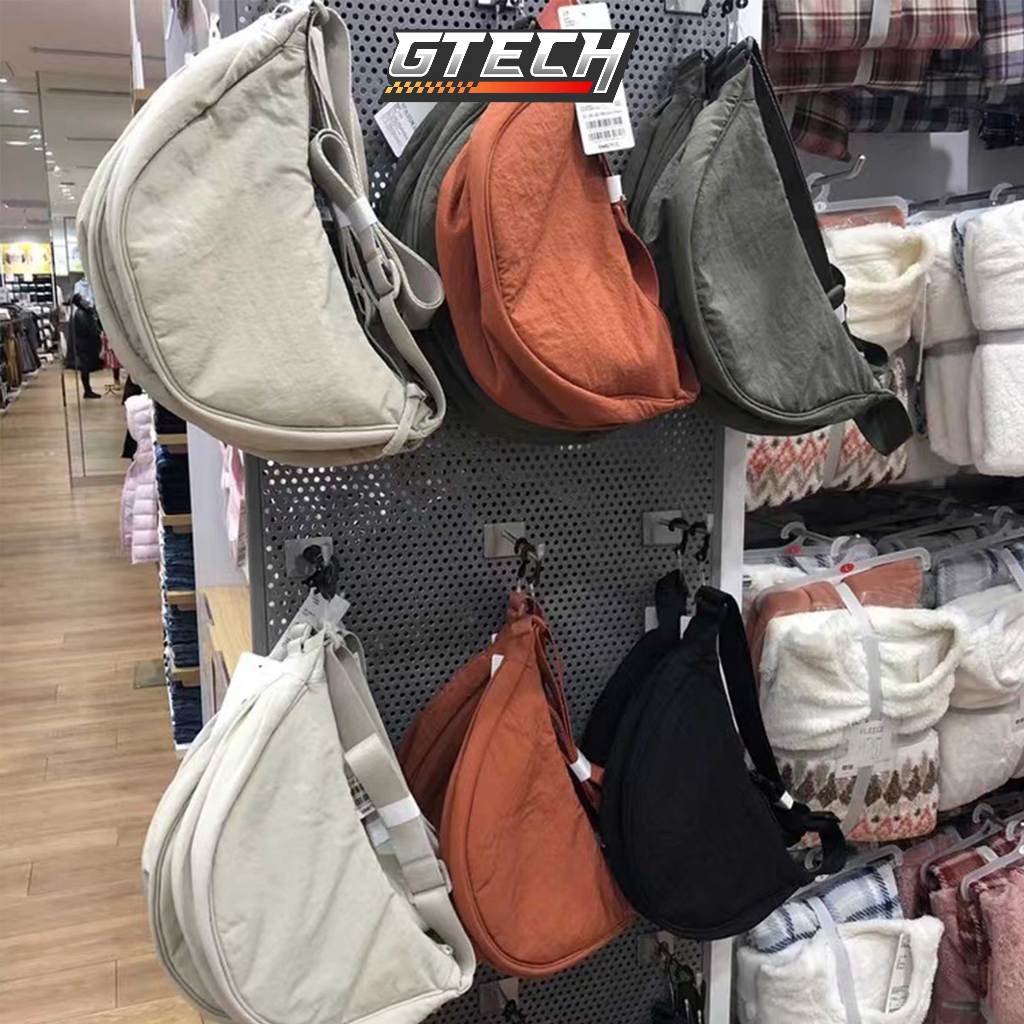 KEKINIAN Tas Bahu Mini Wanita Selempang Waist Bag Sling Bag Kanvas Shoulder Bag Tas Selempang cowok