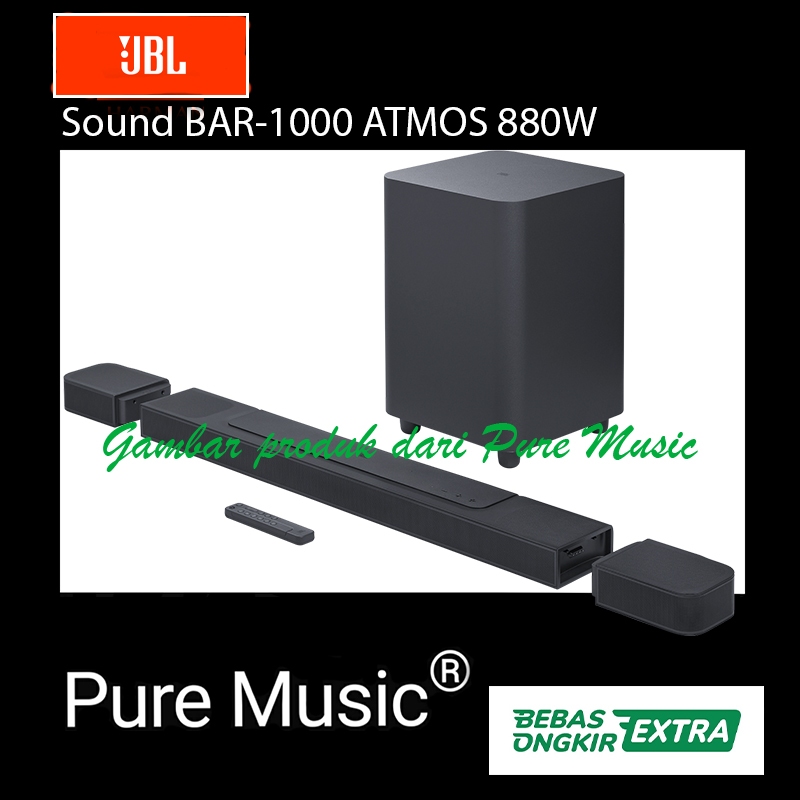 Soundbar JBL Bar1000 Dolby Atmos Sound Bar 1000 Original Garansi Resmi