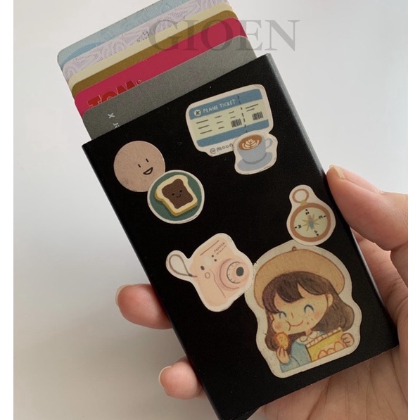 HJ6 Dompet  Card Holder Premium RFID block alumunium auto pop up kartu otomatis