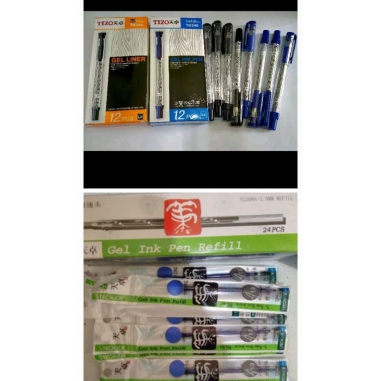 

KODE U4B 1 Lusin 12 Pcs Gel Pen tizo tg 34 1mm Pulpen Tizo Tg 34 Pulpen Gel Tizo Gel Ink Pen Tizo Tg34