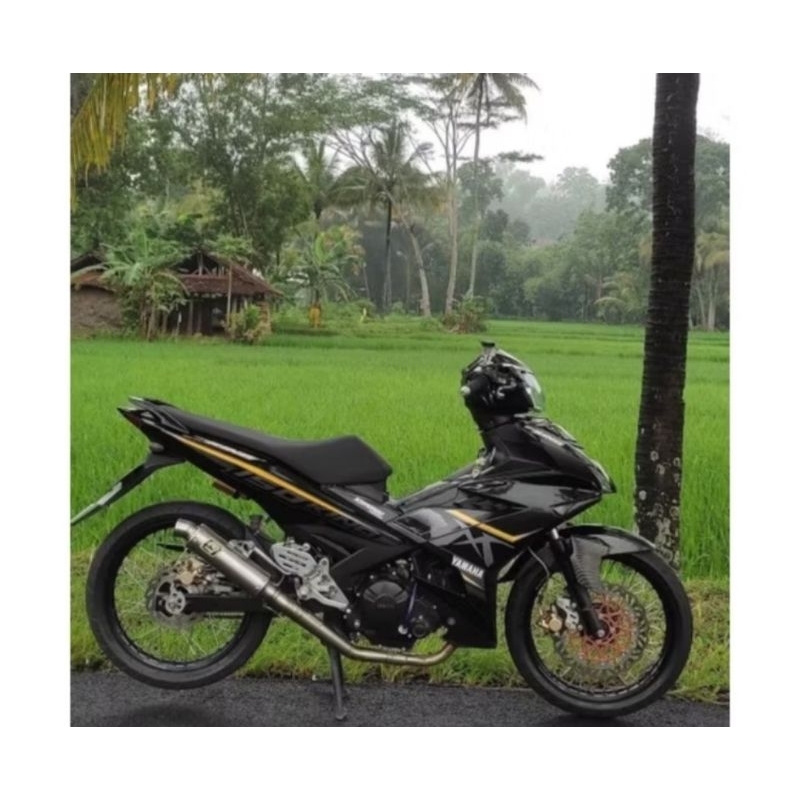(BISA COD)Striping Mx King 150 2017 Abu Kuning Striping Lis Stiker Standar Ori Yamaha Jupiter Mx kin