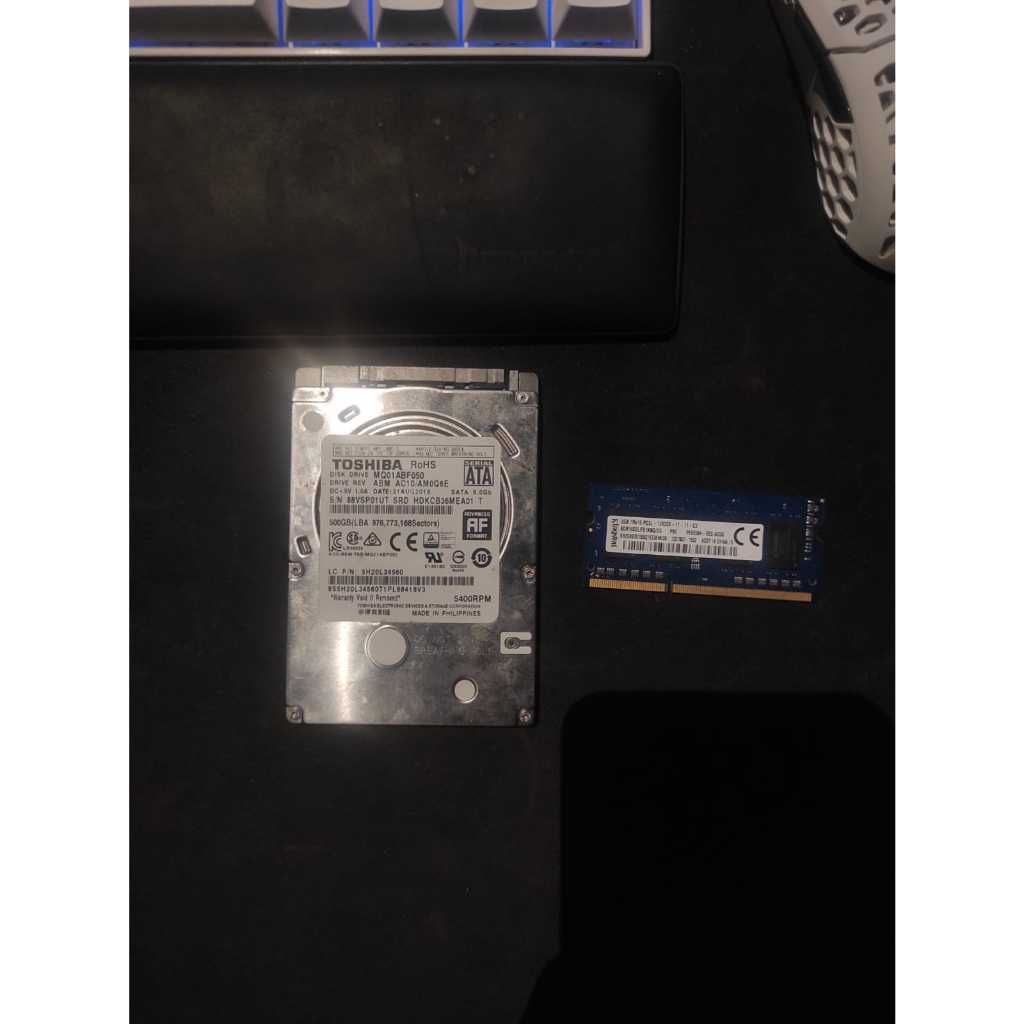 HDD/Harddisk 500gb Toshiba 2,5inch Copotan Laptop Asus Free Ram/sodimm DDR3L 2gb