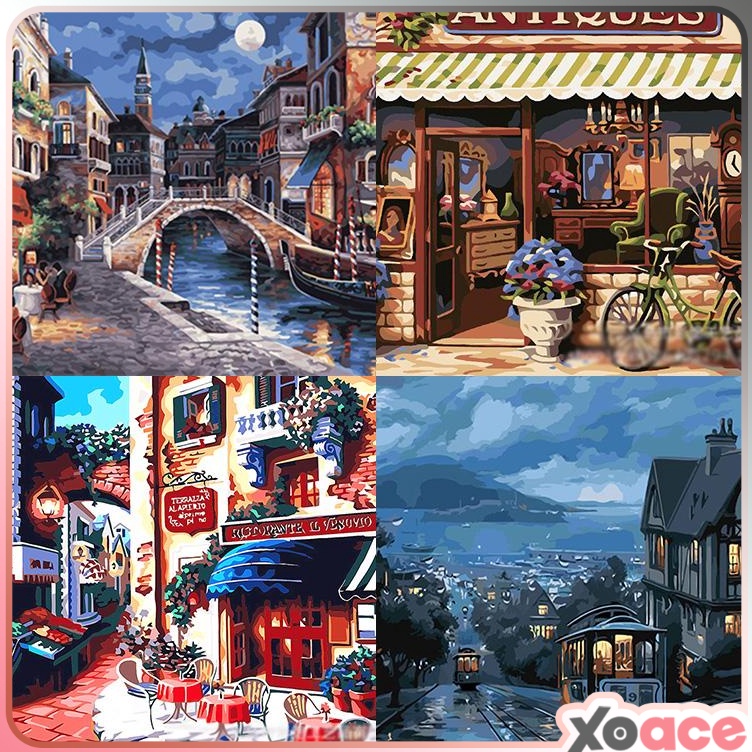 

KODE G22N Canvas Paint By Number Kit Digital Oil Painting DIY Lukisan 4 x 5 Seri G