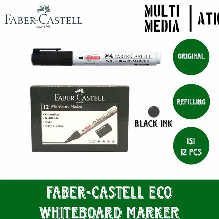 

KODE N92D Faber Castell Whiteboard Marker Hitam 12pcs
