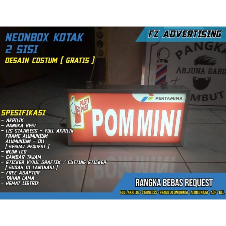 

KODE R95A COD NEON BOX AKRILIK 18CMX42CM 2 SISI