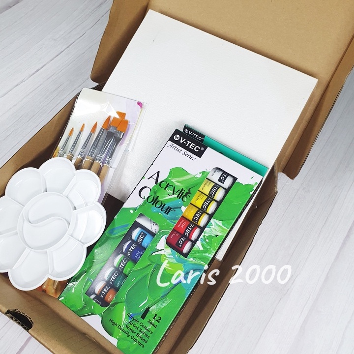 

KODE Q35L Paket Lukis Cat Akrilik 12 Warna Box