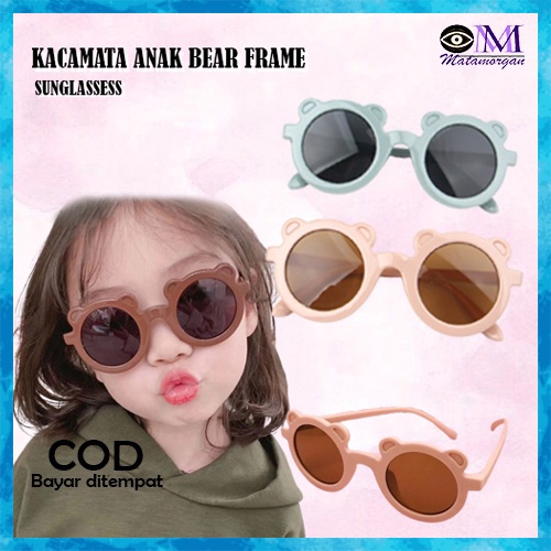 PRODUK TREND KACAMATA HITAM ANAK FRAME BERUANG KACAMATA FASHION ANAK BEAR FRAME KIDS SUNGLASSES UNIS
