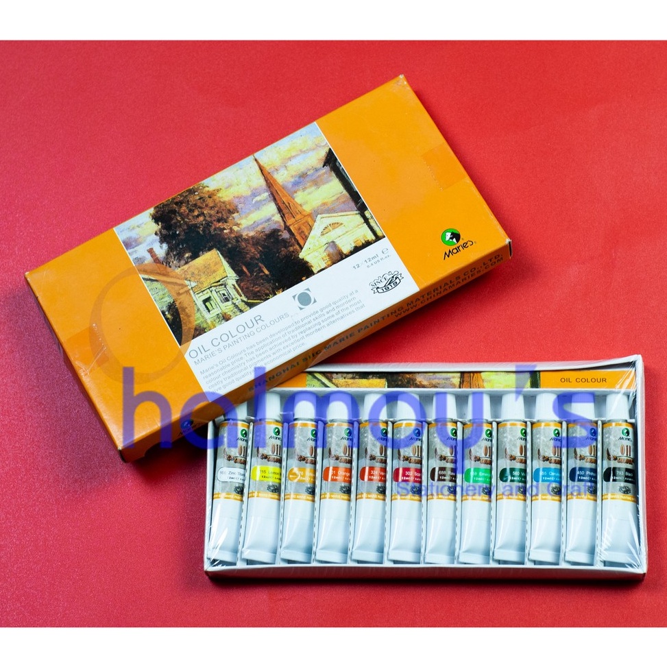 

KODE V6V CAT MINYAK OIL COLOUR PAINTING MARIES 12 WARNA X 12 ML
