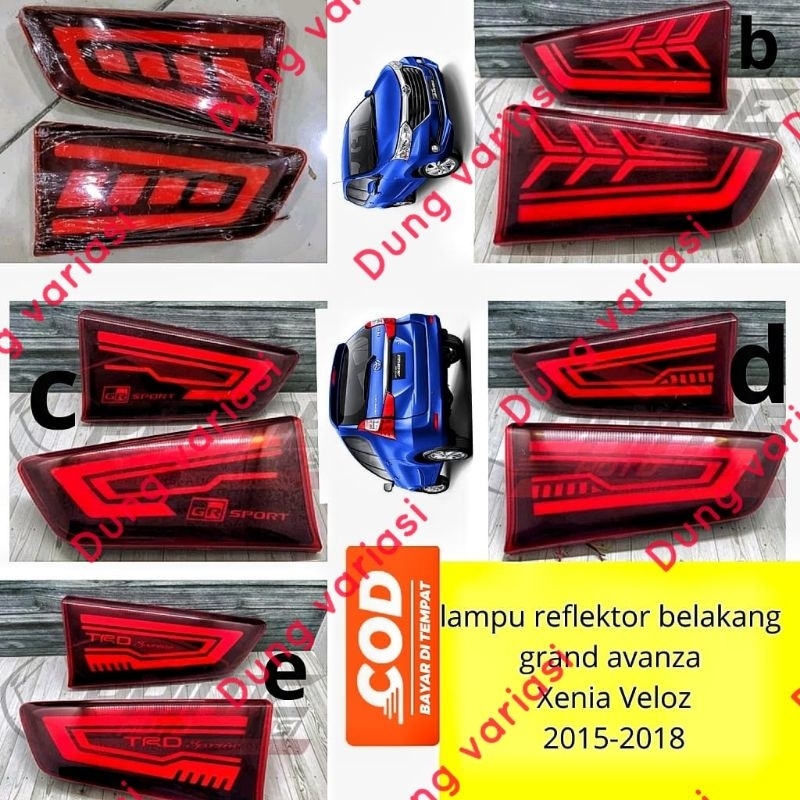 lampu reflektor belakang grand avanza Xenia veloz 2015,2016,2018