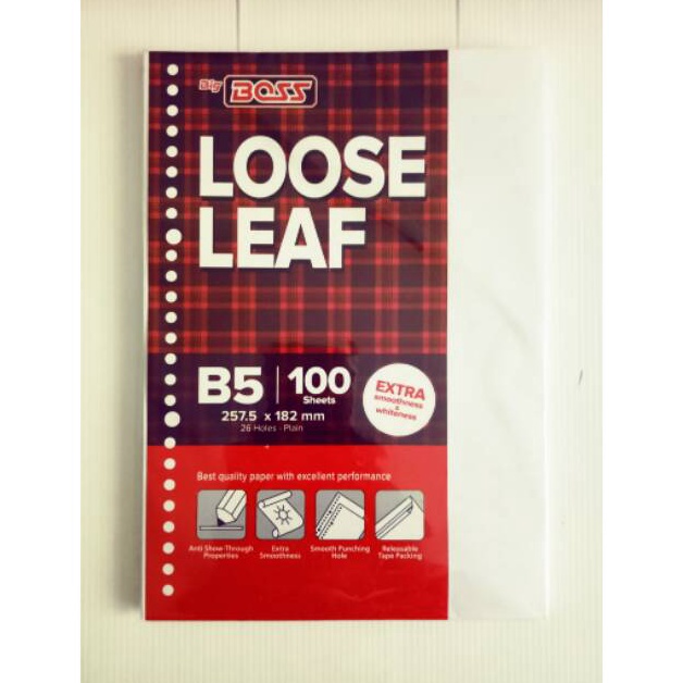 

KILAT Loose leaf B5 polos isi 1 lembar BIG BOSS