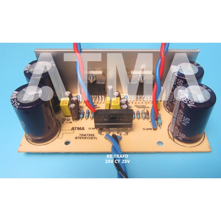 High Quality TDA7294 Stereo  BTL Power Amplifier dengan PSU Kualitas Suara Jernih Detail Bass Mid Hi