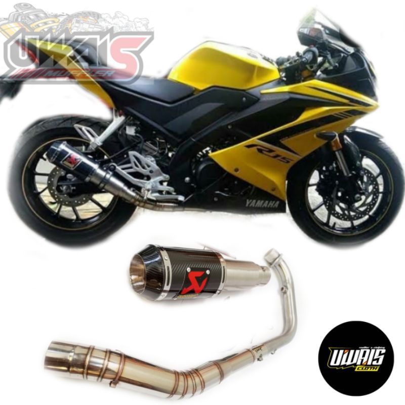 Knalpot racing Ekzos r15 v3 v4 smooth bass Sound full system Akrapovic