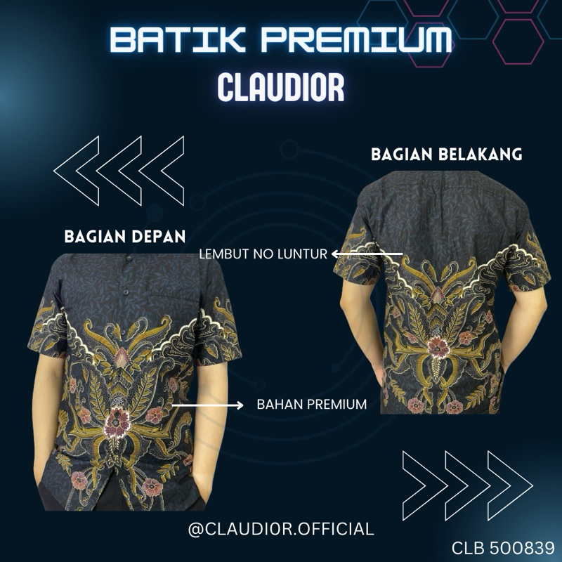 Kemeja Batik Claudior Premium Slimfit Original 100% CLB500839