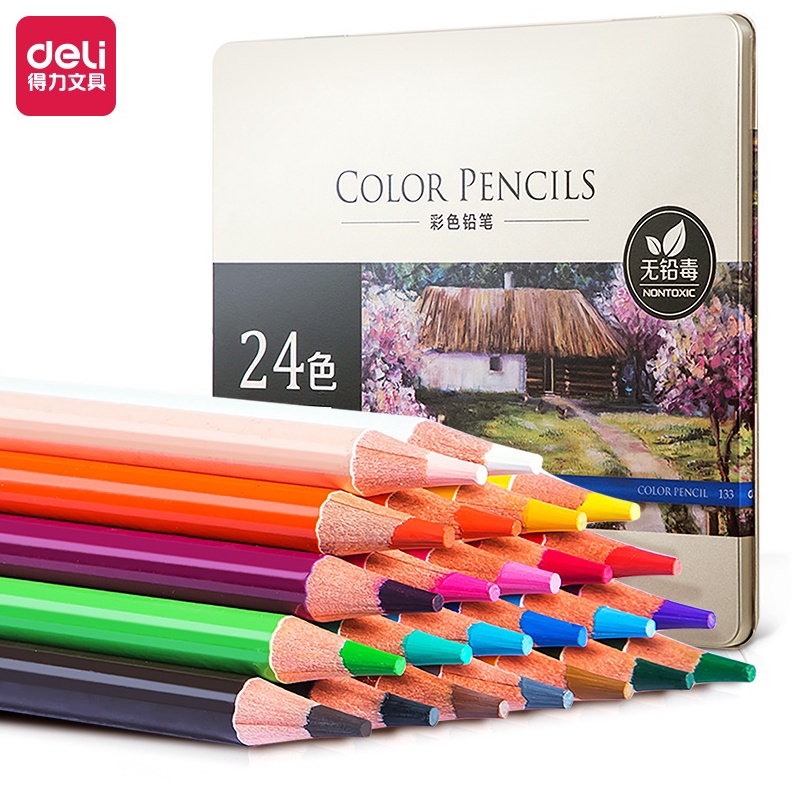 

KODE A35T Pensil Warna Minyak Oil Pencil Color High DeliGrade 24 Warna 6565