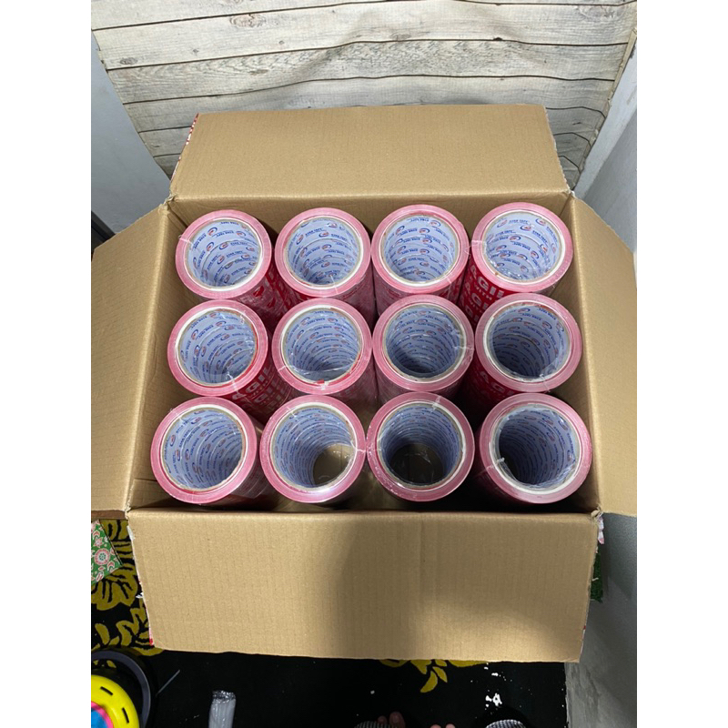 

Promo !!! 1 Dus (72 Roll) Lakban Fragile Vidio Unboxing Ukuran 45Mm X 100 Yard Warna Merah Dan Putih