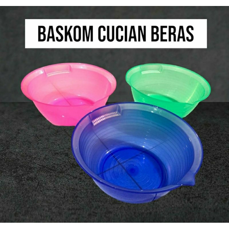 Baskom Wadah Cucian Beras Besar 26 cm / Tempat Cuci Beras Plastik PUP