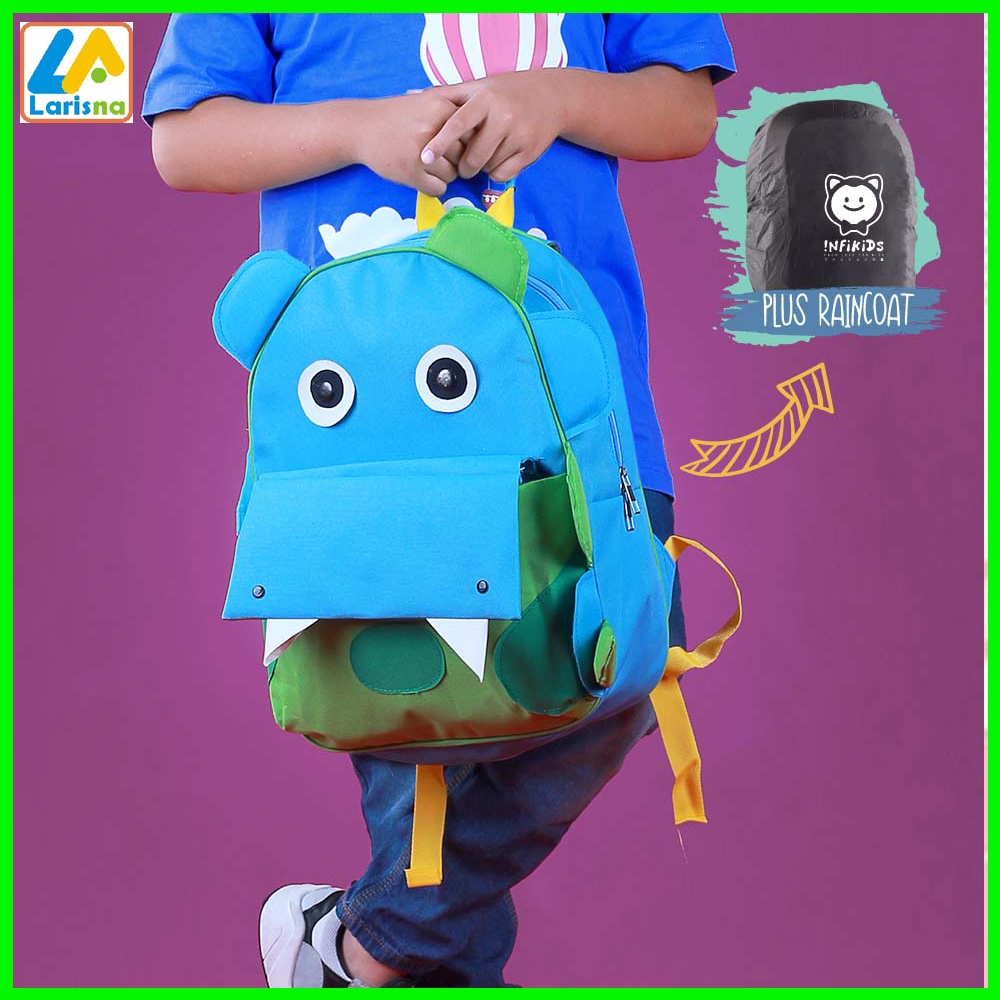 Tas sekolah anak TK/SD laki-laki tas karakter warna biru backpack anak tas gendong asli bandung
