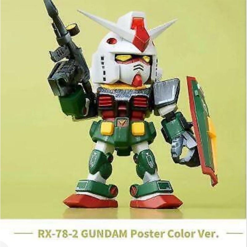 G01-001 Gundam RX-78-2 Poster Color Ver. Shield QMSV Mini Rainbow Ville Action Figure Open Box Confi