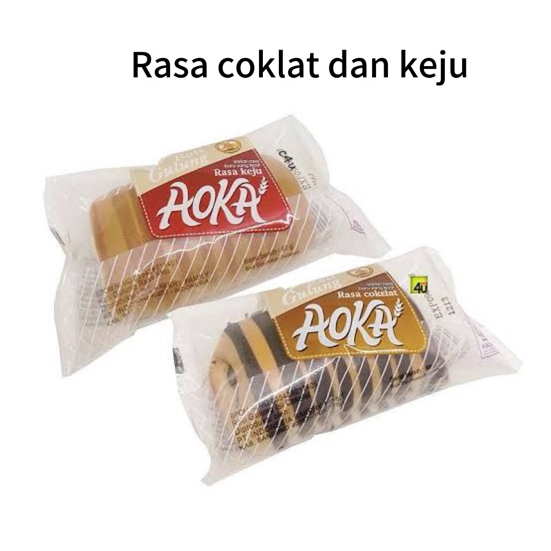 Roti Aoka gulung coklat dan keju