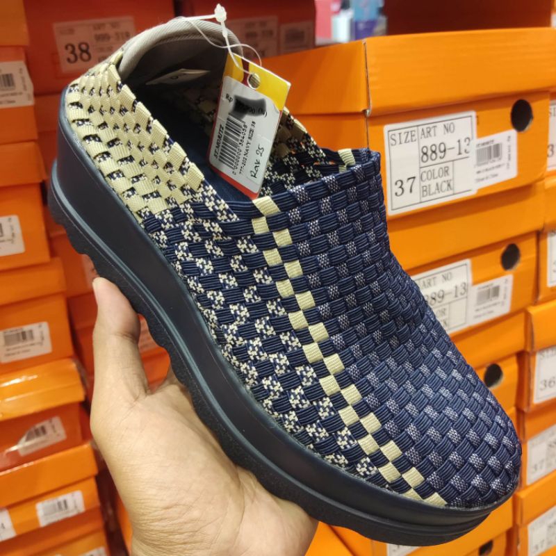 ST.MORITZ SHOES ORIGINAL❗Sepatu Wedges Rajut Wanita