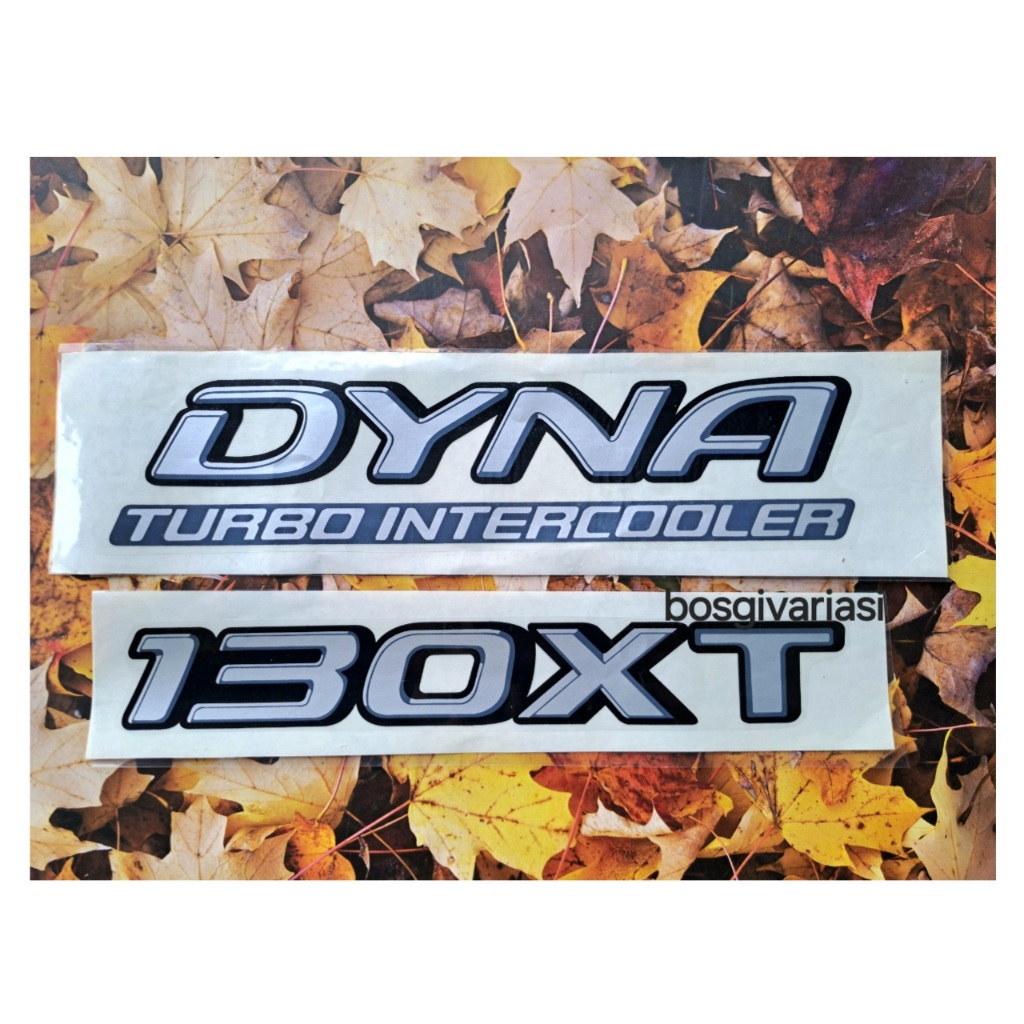 stiker truk dyna 130xt turbo intercooler 130xt 1set / stiker mobil dyna 130xt / truk dyna / stiker t