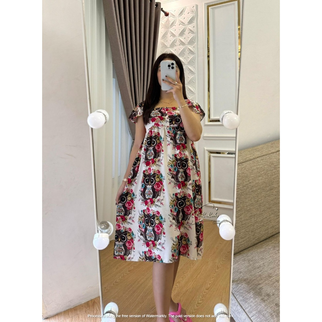 Daster Motif Rayon Viral Busui | Daster Talita Jumbo Santai