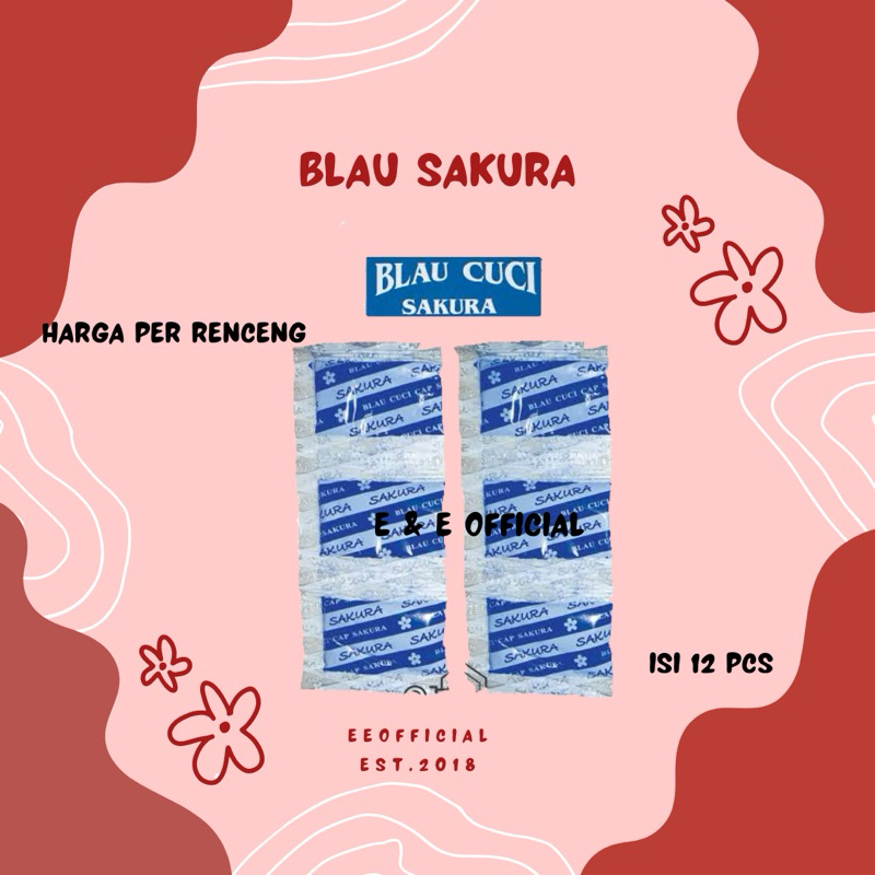 ECER BLAU SAKURA / BLAU CUCI SAKURA / BLAU CUCI BAJU / BLAO CUCI