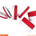 

Pita Satin Merah Putih 0,5 Inch / Pita Merah Putih 1meter