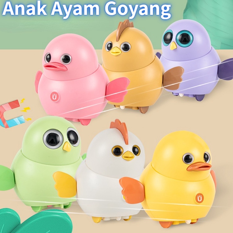 Get Sale  Wobble Wobble PreschoolMainan ayam Bayi Wobble Wobble Kendaraan Mainan Berayun Magnet Lucu