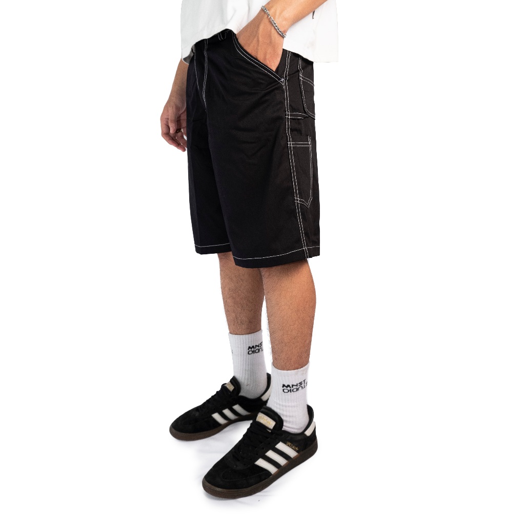 Short Carpenter Pants Celana Pendek Black Parviz