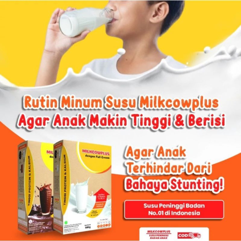 

MILKCOW PLUS SOLUSI TEPAT ATASI STUNTING | SUSU PENINGGI BADAN ANAK 500g