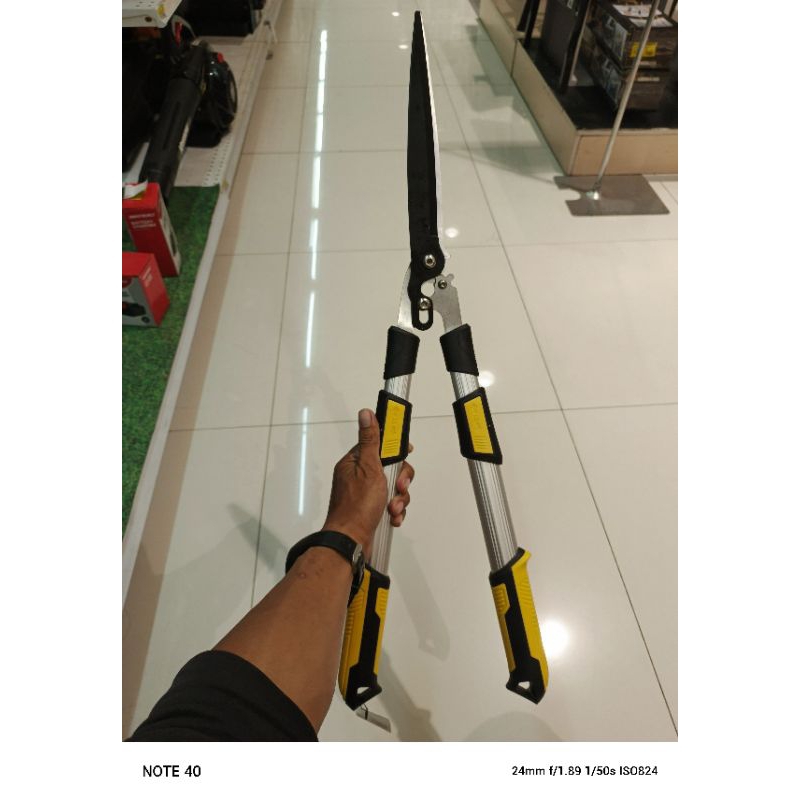 Krisbow gunting rumput/tanaman gagang aluminium teleskopik/hedge shears/gunting ranting/dahan