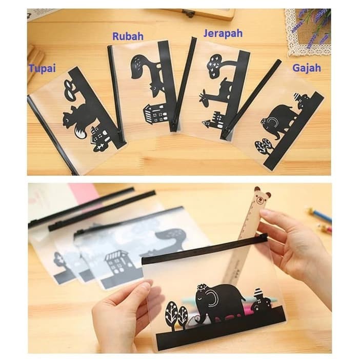 

Fortune ATP0035 Tempat Pensil Kotak Pensil Cool Animal Transparan
