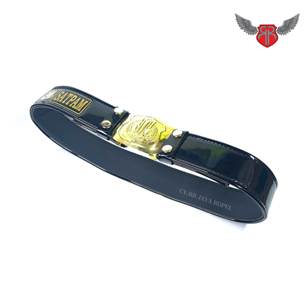 Sabuk kopel Satpam Security Kulit Kilap Logo Satpam