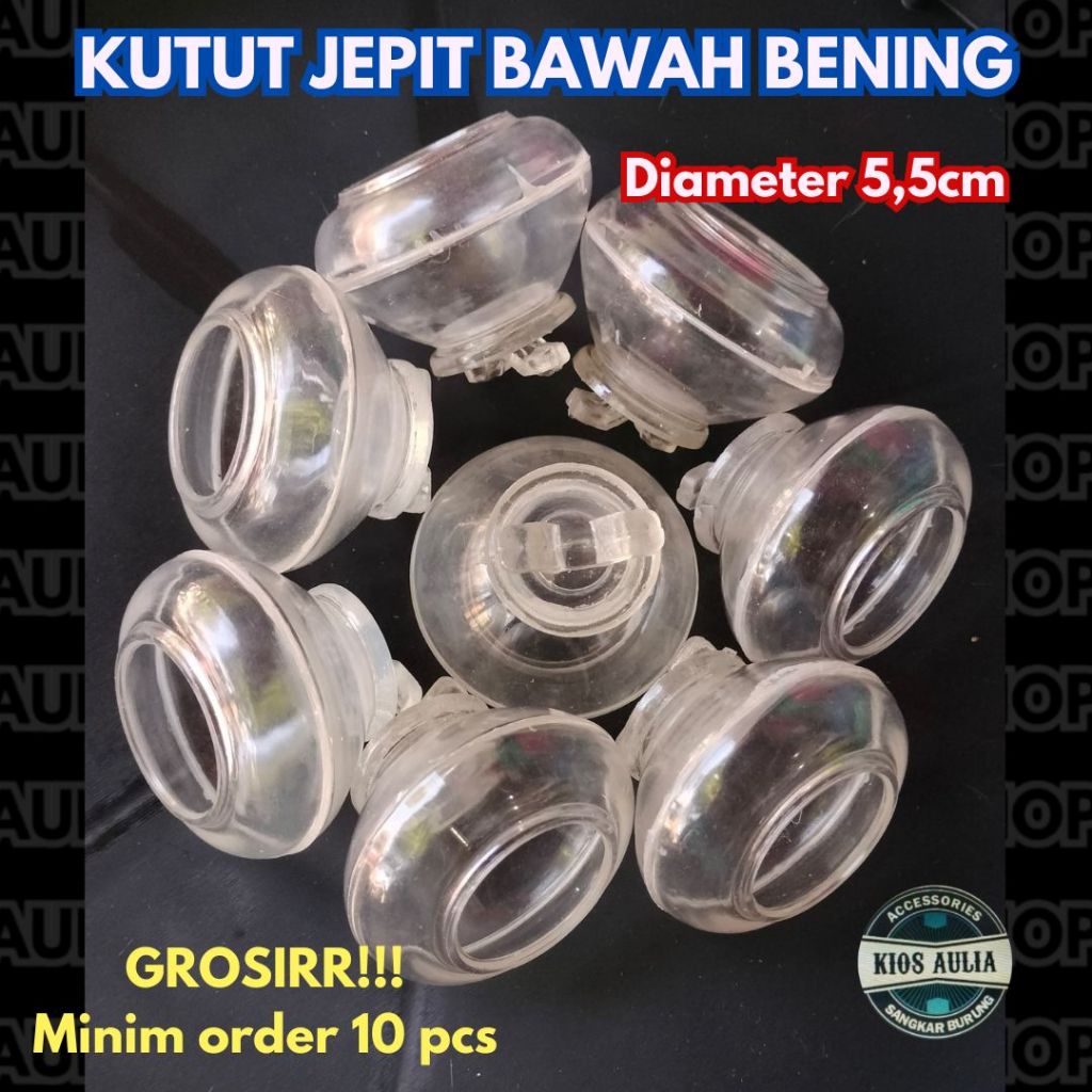 (GROSIR ECER) CANGKIR KUTUT BIASA CEPUK JEPIT SANGKAR BURUNG BAWAH BENING PERKUTUT