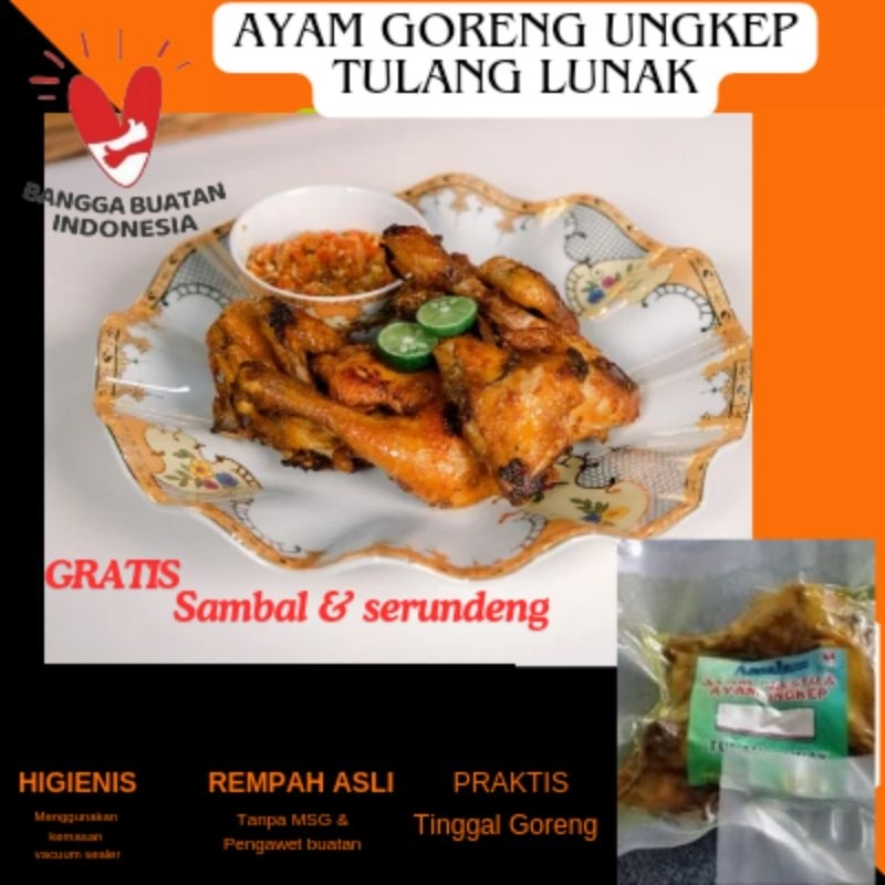 

Lauk Ayam ungkep goreng bumbu kuning gurih kremes lengkuas praktis kemasan vacuum Denbar