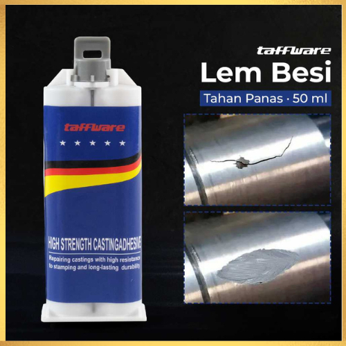 Lem Besi AB Epoxy Metal Untuk Reparasi Mobil 50ml/ Rumah (Lem Besi Kayu Kaca Plastik Karet Metal)Lem