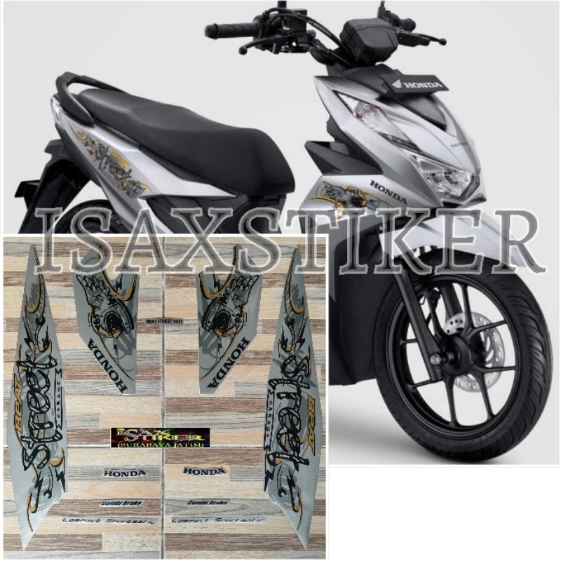 striping original Honda beat street silver tahun 2021 2022