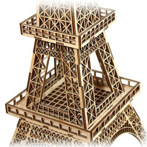 Puzzle 3D menara eiffel kayu / miniatur menara eiffel