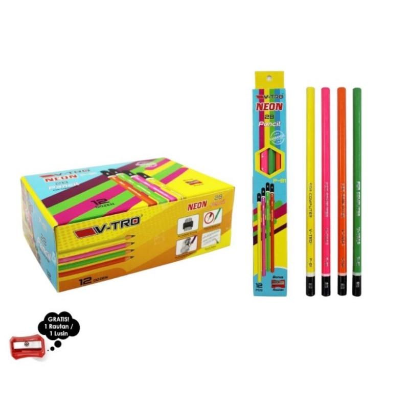 

pensil tulis kayu 2B + Rautan (isi 12pcs)