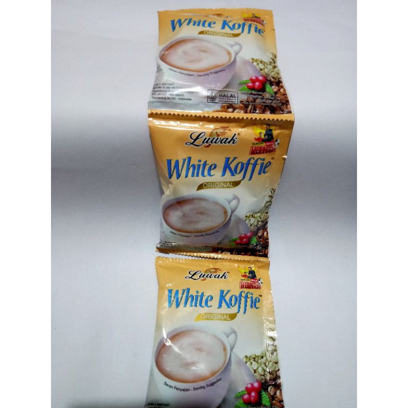 

WHITE COFFEE 1 RENCENG ISI 10 SACHET