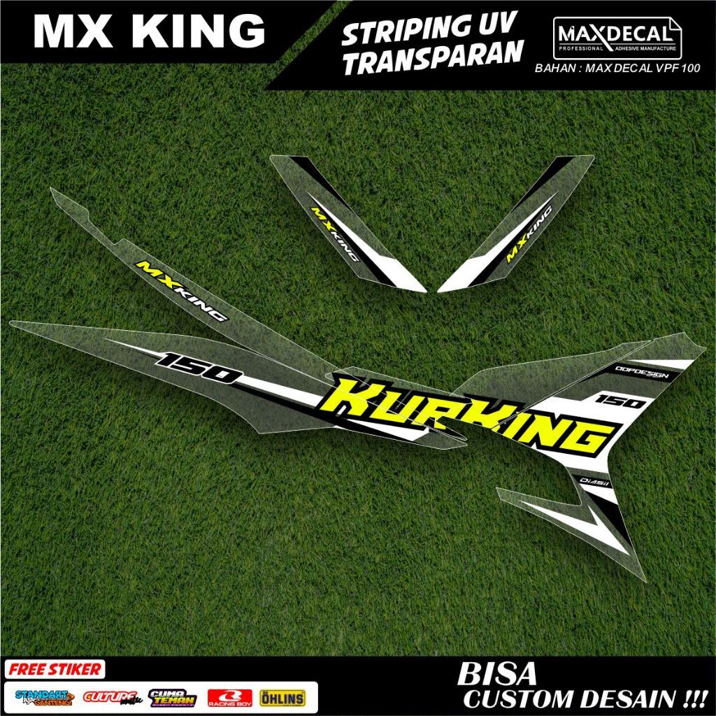 Striping UV Transparan Aksesoris MX KING 150 - Stiker Variasi Motor Bisa Custom - SMXK